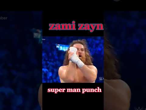 zami zayn super man punch #youtubeshorts #youtube #wwe #shorts