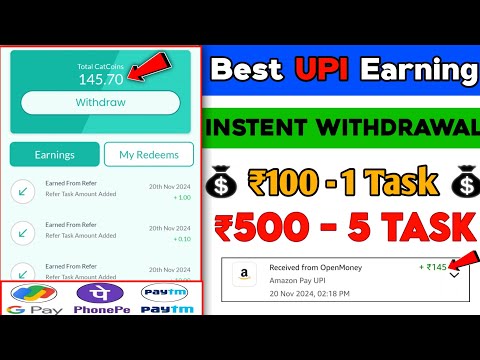 Earning app without investment 2024 | Best upi money earning app 2024 | New earning app today #earn