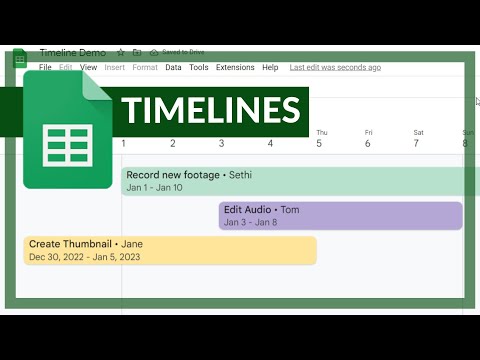 How to use Timelines in Google Sheets