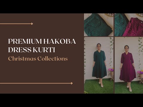 Premium Christmas Hakoba Dress Kurti🌲🌲❤️🎅