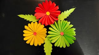 how to make easy paper flower\\simple paper crafts for home decoration\\ diy,dustu pakhe