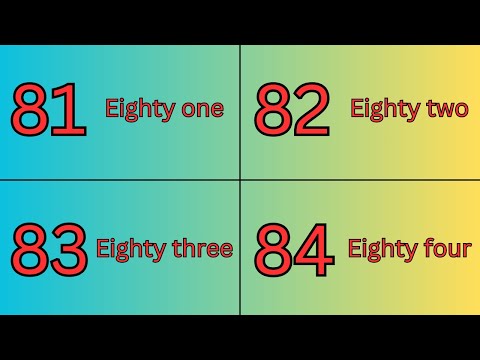 Learn numbers 81 to 90 in English with spelling | @DAMInsight |