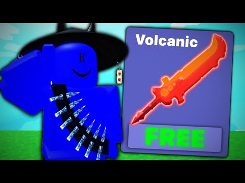 I CHEATED using VOLCANIC RAGEBLADE to WIN.. (Roblox Bedwars)