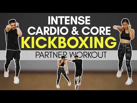 Intense Cardio & Core KICKBOXING Partner Workout | Joanna Soh