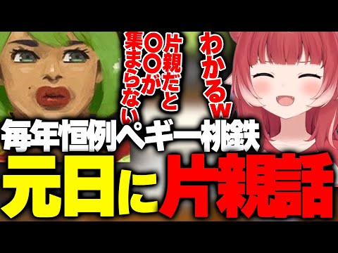 新年早々片親の話で盛り上がる赤身かるびと高木【高木/赤身かるび/しんじさん/ありけん/桃鉄/切り抜き】