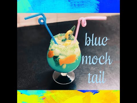 Blue Mocktail with Homemade Syrup | Refreshing Blue Mocktail | Ramzan Drink