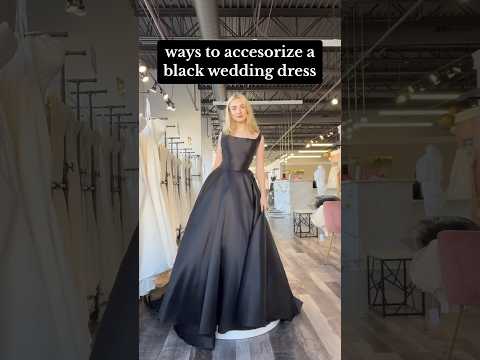 ways to accessorize a black wedding dress🖤 #weddingdresss