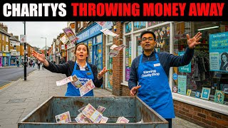 CHARITYS ARE THROWING MONEY AWAY! DUMPSTER DIVING UK