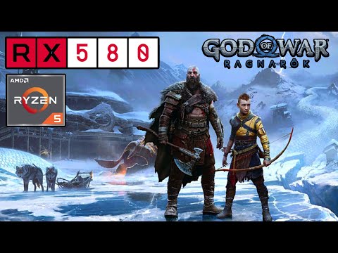 god of war ragnarök RX 580 8gb 2048sp + Ryzen 5 4500 performance testing