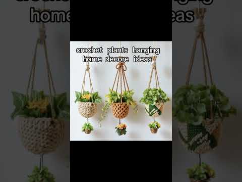 crochet hanging plant home decore ideas#crochet #crochetplant#homedecor#amzing#ideas#foryou#creative