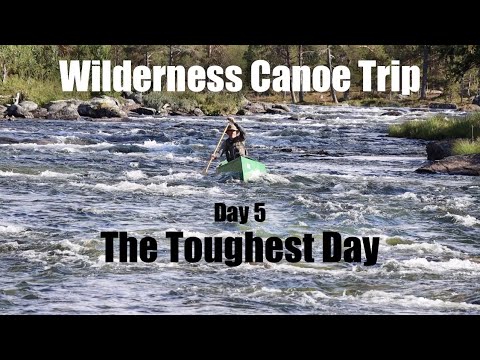 Wilderness Canoe Trip - Part 5.  Femundsmarka, Norway.  Running Rapids, Lining and Portaging.