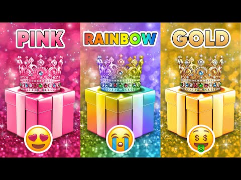 Choose Your Gift...! Pink, Rainbow or Gold Edition 💗🌈⭐ How Lucky Are You? 😱 Quiz Shiba