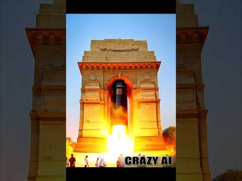 The Flying India Gate: A Sky-High Adventure || #shorts #viralvideo  #funny #crazyai