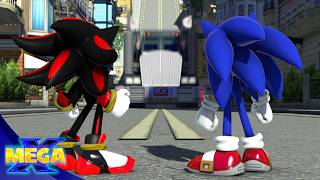 Sonic x Shadow vs Gun Truck in City Escape | MEGA X Sonic Animation