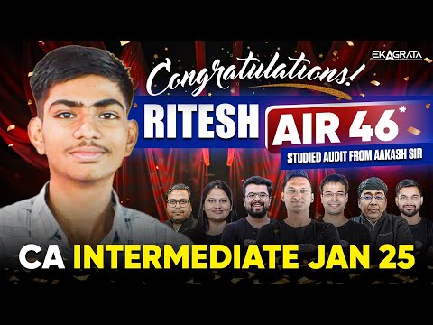 🏆CA Inter Jan 25 Topper | Ritesh Pal AIR 46 | Topper Strategy and Discussion with CA Inter Topper