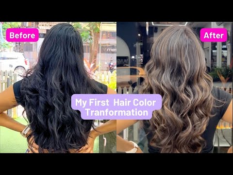 MY FIRST Global Hair Color + Highlight Experience!🥹 Brown Hair Color on DUSKY skin!