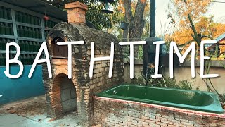 Bathtub 🛀 In The Garden | Wood Fired Garden Tub | ไอเดีย อ่างอาบน้ำสไตส์ธรรมชาติ