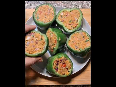 बिना आलू उबाले बनाए शिमला मिर्च भरवा | Capsicum bharva recipe | #recipe #trending #food #easyrecipe