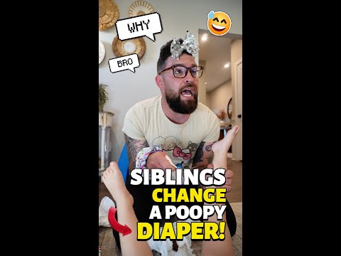 Brother TROLLS Sister During Diaper Change! (VIRAL)