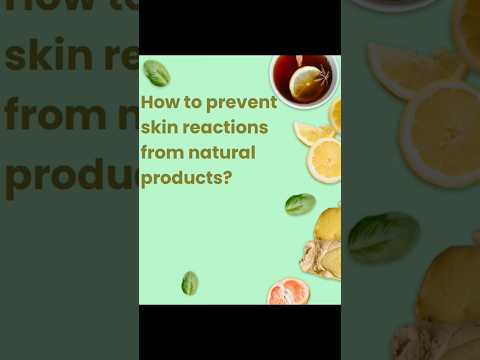 How to use natural ingredients|How to prevent skin reactions from natural products? #skinsense #skin