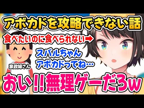 【大空スバル】アボカドが無理ゲーすぎてなかなか攻略できないスバルｗ【ホロライブ切り抜き】