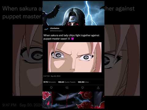 When two kouinchi fight against puppet master sasori #sakura #sasori #naruto