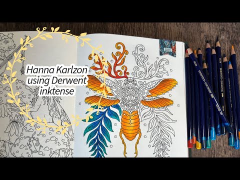 How to use Derwent inktense in Hanna Karlzon Forest Kingdom