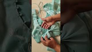 orgenza saree blouse design|organza blouse sleeves design|blouse cutting andstitching#shorts