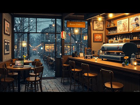 Winter Lofi Music in 90's Tokyo Street to Relax, Study 🎄 Calming Japan Coffee ❄ Chill Lo-fi hip hop