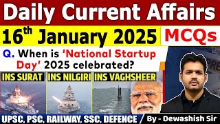 16th January 2025 | Daily Current Affairs | January Daily Current Affair | Current affair 2025