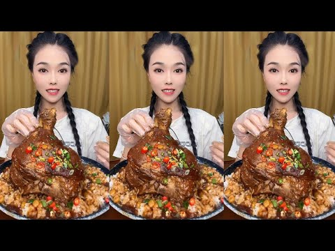 pig feet eating show,mukbang,delicious food,asmr