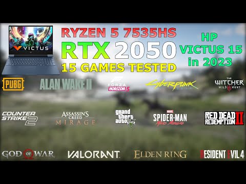 HP Victus 15 | Ryzen 5 7535HS RTX 2050 | 15 Games Tested in 2023