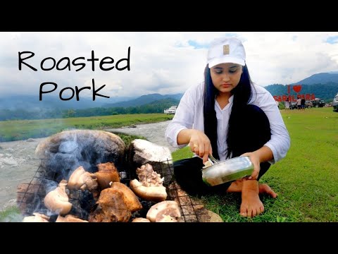 Roasted Pork & Chicken | River side Picnic / Cooking |