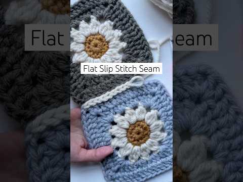 Here is another way to attach your granny squares together if you want to use the slip stitch! 🌼🧶