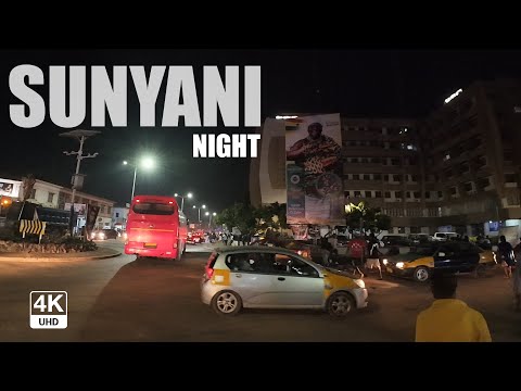 Sunyani Walk Tour E30 Night life in the Bono Region of Ghana 4K