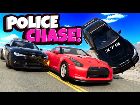 Trolling My Friends in a High-Speed Police Chase in BeamNG Drive Multiplayer!