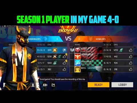 Free Fire Season 1 Player Team | I Kill Season 1 in CS - Rank Push With 2 Time Ace 🔥