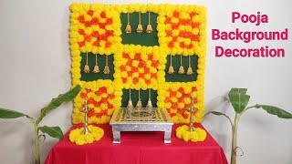 Ganesh pooja Background decoration || Ganesh Pooja Decoration ideas | Pooja Background decoration.