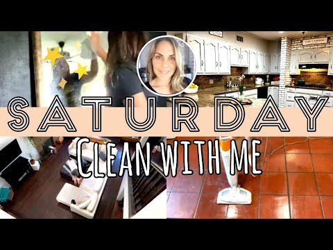 Saturday Clean with Me 2021 | Bedroom + Living areas & steam mop floors | Motivation & Encouragement