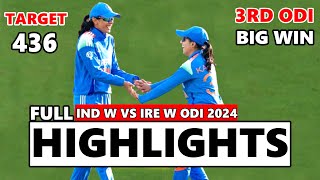 Full Highlights | India Vs Ireland 3rd Odi Match Highlights 2025