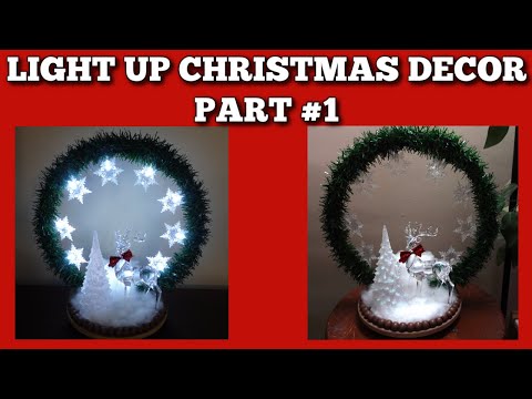 Light up Christmas Decor Made With Dollar Tree Items