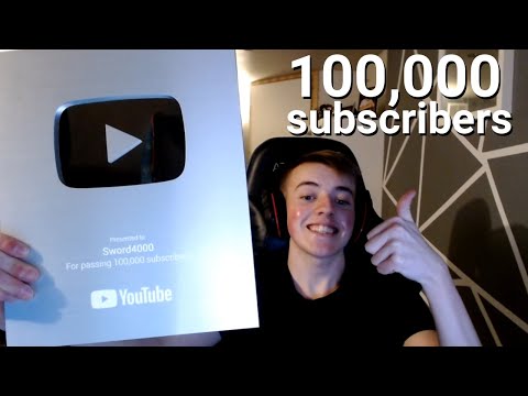 Unboxing my 100,000 Subscriber PLAQUE - Sword4000