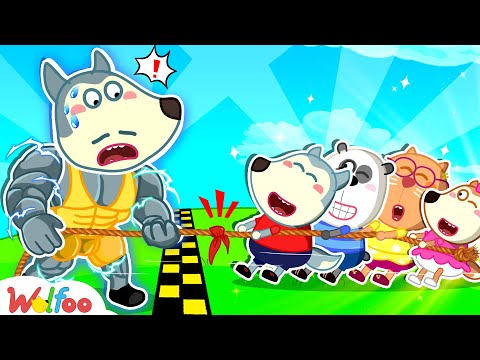 Tug of War Challenge with Wolfoo 😁 Teamwork Wins! Wolfoo Funny Stories for Kids | Wolfoo Channel