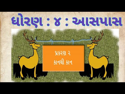 ધોરણ : ૪ : આસપાસ ( પર્યાવરણ ) એકમ : ૨ : કાન થી કાન