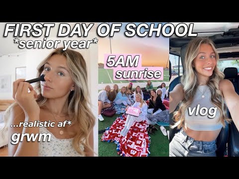 GRWM | 5AM MORNING ROUTINE *first day of SENIOR YEAR vlog*