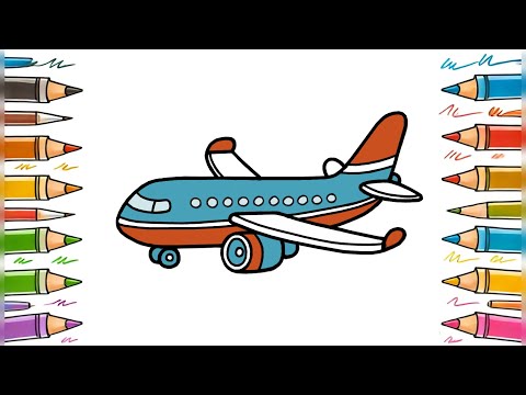 How to Draw Airplane ✈️🎨