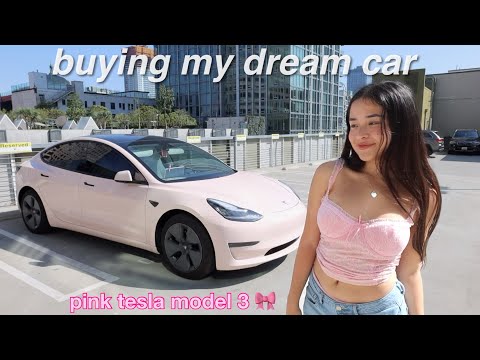 I BOUGHT MYSELF A TESLA.. and made it pink 🎀