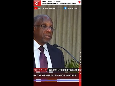 APOLOGIES CAN END AUDITOR GENERAL / FINANCE IMPASSE