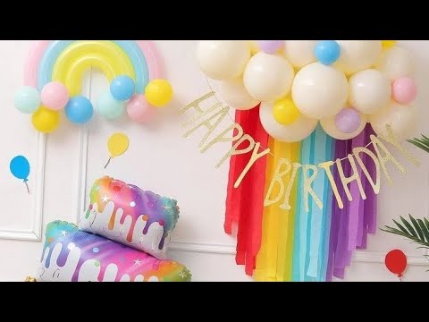 top latest trending birthday party decor ideas|| colorful balloon decor ideas||