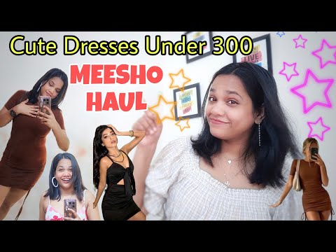 **I tried Cute & Short MEESHO Dresses Under 300••❣️Short and Cute affordable dresses from Meesho ❣️